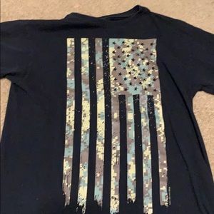 american flag black t-shitt